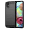 Techsuit - Carbon szilikon tok - Samsung Galaxy A71 4G - Fekete
