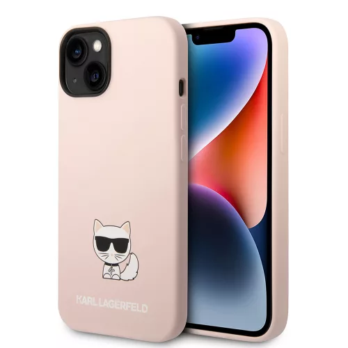 Karl Lagerfeld - Silicone (KLHCP14MSLCTPI) - iPhone 14 Plus - Pink Choupette Body