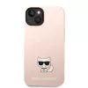 Karl Lagerfeld - Silicone (KLHCP14MSLCTPI) - iPhone 14 Plus - Pink Choupette Body