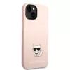 Karl Lagerfeld - Silicone (KLHCP14MSLCTPI) - iPhone 14 Plus - Pink Choupette Body
