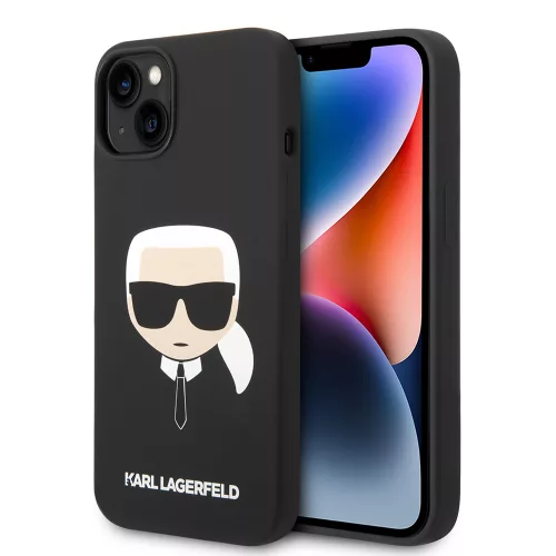 Karl Lagerfeld - Silicone (KLHCP14MSLKHBK) - iPhone 14 Plus - Karl's Head