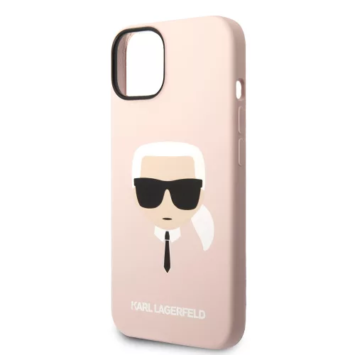 Karl Lagerfeld - Silicone (KLHCP14MSLKHLP) - iPhone 14 Plus - Pink Karl's Head