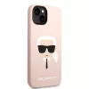 Karl Lagerfeld - Silicone (KLHCP14MSLKHLP) - iPhone 14 Plus - Pink Karl's Head