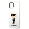 Karl Lagerfeld - Silicone (KLHCP14MSNIKBCH) - iPhone 14 Plus - White Ikonik