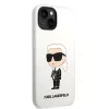 Karl Lagerfeld - Silicone (KLHCP14MSNIKBCH) - iPhone 14 Plus - White Ikonik