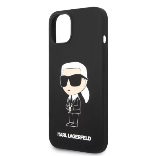 Karl Lagerfeld - Silicone (KLHCP14MSNIKBCK) - iPhone 14 Plus - Black Ikonik