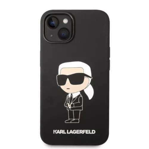Karl Lagerfeld - Silicone (KLHCP14MSNIKBCK) - iPhone 14 Plus - Black Ikonik