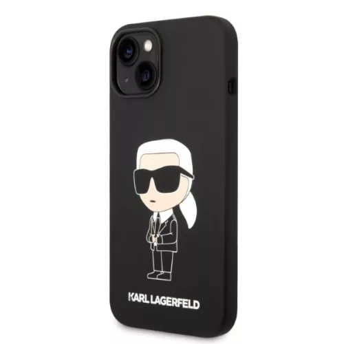 Karl Lagerfeld - Silicone (KLHCP14MSNIKBCK) - iPhone 14 Plus - Black Ikonik