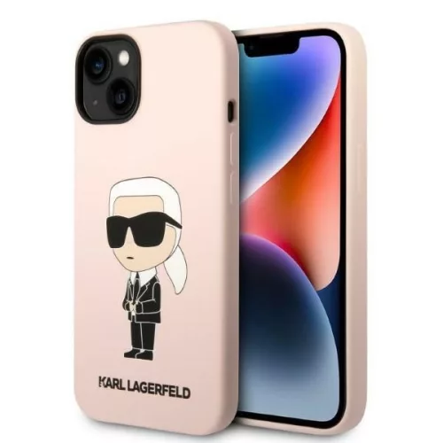 Karl Lagerfeld - Silicone (KLHCP14MSNIKBCP) - iPhone 14 Plus - Pink Ikonik