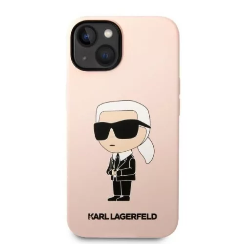 Karl Lagerfeld - Silicone (KLHCP14MSNIKBCP) - iPhone 14 Plus - Pink Ikonik