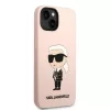 Karl Lagerfeld - Silicone (KLHCP14MSNIKBCP) - iPhone 14 Plus - Pink Ikonik