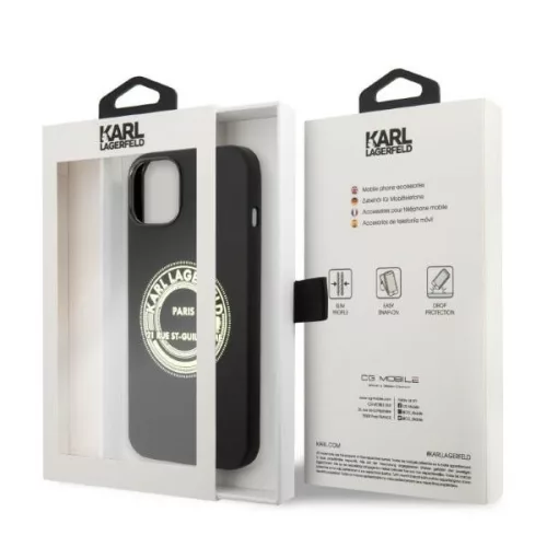 Karl Lagerfeld - Silicone (KLHCP14MSRSGRCK) - iPhone 14 Plus - Black RSG