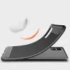 Techsuit - Carbon szilikon tok - Samsung Galaxy A71 4G - Fekete