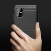 Techsuit - Carbon szilikon tok - Samsung Galaxy A71 4G - Fekete