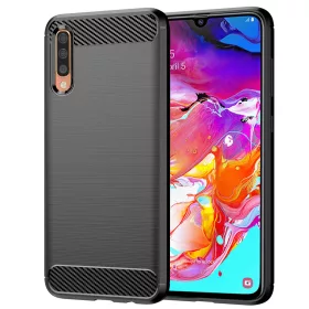   Techsuit - Carbon szilikon tok - Samsung Galaxy A70 / A70s - Fekete