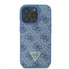 Guess - Bőr Fém Logó Strassz Keresztpántos (GUHCP16LP4TDSCPB) - iPhone 16 Pro - Kék