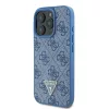 Guess - Bőr Fém Logó Strassz Keresztpántos (GUHCP16LP4TDSCPB) - iPhone 16 Pro - Kék