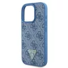 Guess - Bőr Fém Logó Strassz Keresztpántos (GUHCP16LP4TDSCPB) - iPhone 16 Pro - Kék