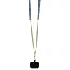 Guess - Bőr Fém Logó Strassz Keresztpántos (GUHCP16LP4TDSCPB) - iPhone 16 Pro - Kék