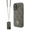 Guess - Bőr Fém Logó Strassz Keresztpántos (GUHCP16SP4TDSCPW) - iPhone 16 - Barna