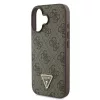 Guess - Bőr Fém Logó Strassz Keresztpántos (GUHCP16SP4TDSCPW) - iPhone 16 - Barna