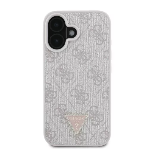 Guess - Bőr Fém Logó Strassz Keresztpántos (GUHCP16SP4TDSCPB) - iPhone 16 - Kék