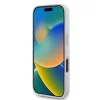 Guess - Bőr Fém Logó Strassz Keresztpántos (GUHCP16SP4TDSCPB) - iPhone 16 - Kék