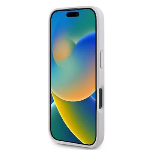 Guess - Bőr Fém Logó Strassz Keresztpántos (GUHCP16SP4TDSCPB) - iPhone 16 - Kék
