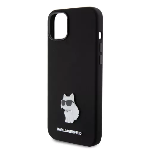 Karl Lagerfeld - Silicone (KLHCP15MSMHCNPK) - iPhone 15 Plus - Choupette Metal Pin