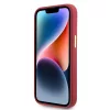 Guess - Szilikon Fém Logó Felirat és Kerettel (GUHCP15SSMBSLM) - iPhone 15 - Piros