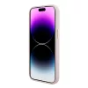 Guess - Szilikon Fém Logó Felirat és Kerettel (GUHCP15SSMBSLP) - iPhone 15 - Világos Rózsaszín