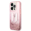 Karl Lagerfeld - Hardcase Glitter (KLHCP14LLBKLCP) - iPhone 14 Pro - Pink Liquid Big KL