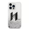 Karl Lagerfeld - Hardcase Liquid Glitter (KLHCP14LLBKLCS) - iPhone 14 Pro - Big KL