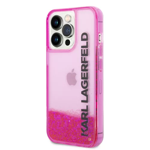 Karl Lagerfeld - Hardcase Liquid Glitter (KLHCP14LLCKVF) - iPhone 14 Pro -  Pink Elong