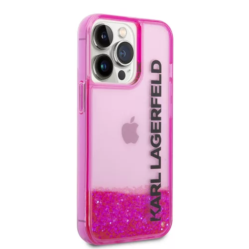 Karl Lagerfeld - Hardcase Liquid Glitter (KLHCP14LLCKVF) - iPhone 14 Pro -  Pink Elong