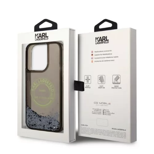 Karl Lagerfeld - Hardcase Liquid Glitter (KLHCP14LLCRSGRK) - iPhone 14 Pro - RSG