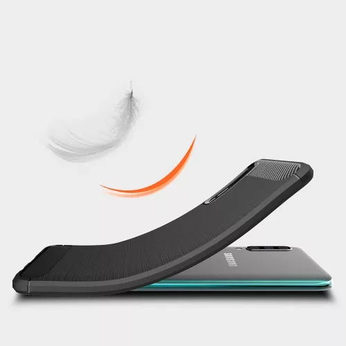 Techsuit - Carbon szilikon tok - Samsung Galaxy A70 / A70s - Fekete