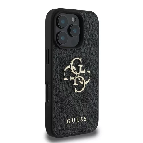 Guess - Keménytok 4G Nagy Logó (GUHCP16L4GMGGR) - iPhone 16 Pro - Fekete