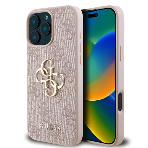 Guess - Keménytok 4G Nagy Logó (GUHCP16L4GMGPI) - iPhone 16 Pro - Rózsaszín