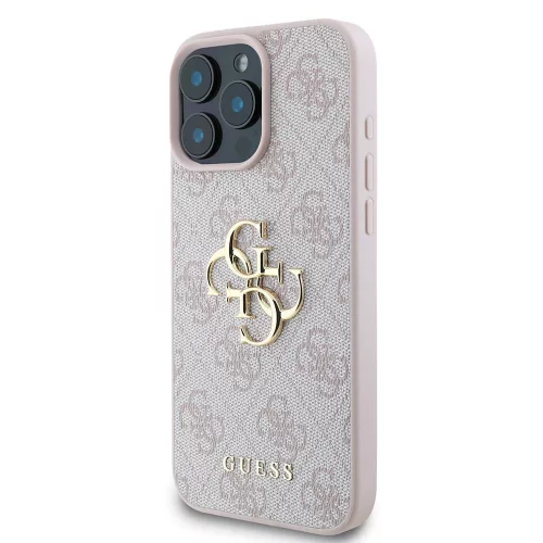 Guess - Keménytok 4G Nagy Logó (GUHCP16L4GMGPI) - iPhone 16 Pro - Rózsaszín