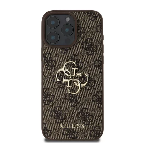 Guess - Keménytok 4G Nagy Logó (GUHCP16L4GMGBR) - iPhone 16 Pro - Barna