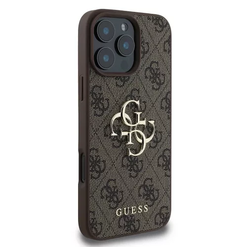 Guess - Keménytok 4G Nagy Logó (GUHCP16L4GMGBR) - iPhone 16 Pro - Barna