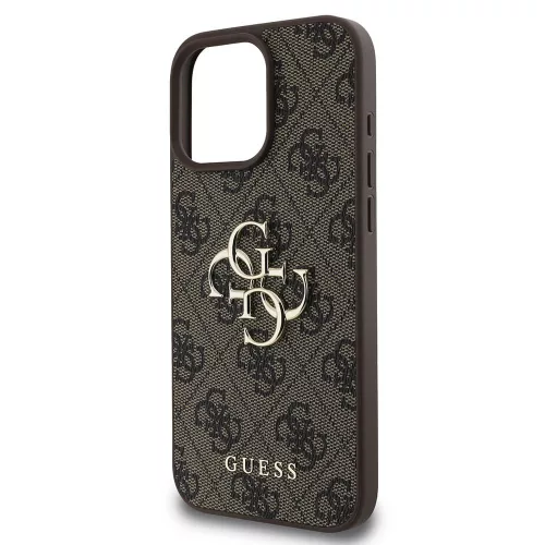 Guess - Keménytok 4G Nagy Logó (GUHCP16L4GMGBR) - iPhone 16 Pro - Barna
