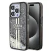 Guess - Folyékony Csillámos Arany Csíkos (GUHCP15LLFCSEGK) - iPhone 15 Pro - Fekete