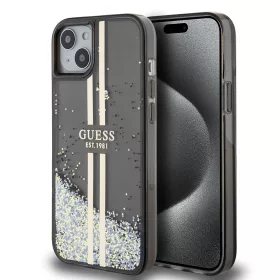   Guess - Folyékony Csillámos Arany Csíkos (GUHCP15MLFCSEGK) - iPhone 15 Plus - Fekete