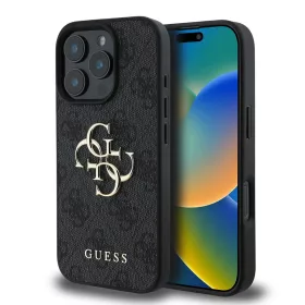   Guess - Keménytok 4G Nagy Logó (GUHCP16X4GMGGR) - iPhone 16 Pro Max - Fekete