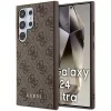 Guess - Keménytok 4G Arany Fém Logó (GUHCS24LG4GFBR) - Samsung Galaxy S24 Ultra - Barna