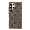 Guess - Keménytok 4G Arany Fém Logó (GUHCS24LG4GFBR) - Samsung Galaxy S24 Ultra - Barna