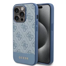   Guess - Keménytok 4G Csíkos Kollekció (GUHCP15LG4GLBL) - iPhone 15 Pro - Kék