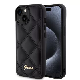   Guess - Steppelt Fém Logó (GUHCP15SPSQSQSK) - iPhone 15 - Fekete